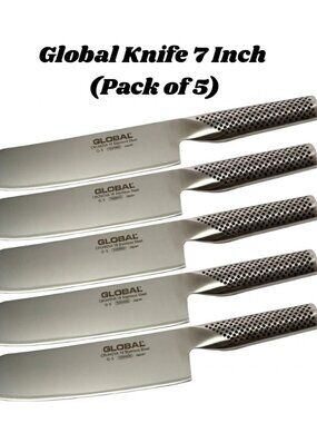 Global G5 7" Vegetable Knife Cromova 18 Stainless Steel (Pack of 5)